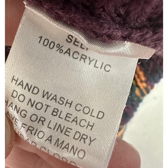 Easel Sweater Poncho Womens Size Medium Boho Indie Oversized Crotcheted - Picture 7 of 9